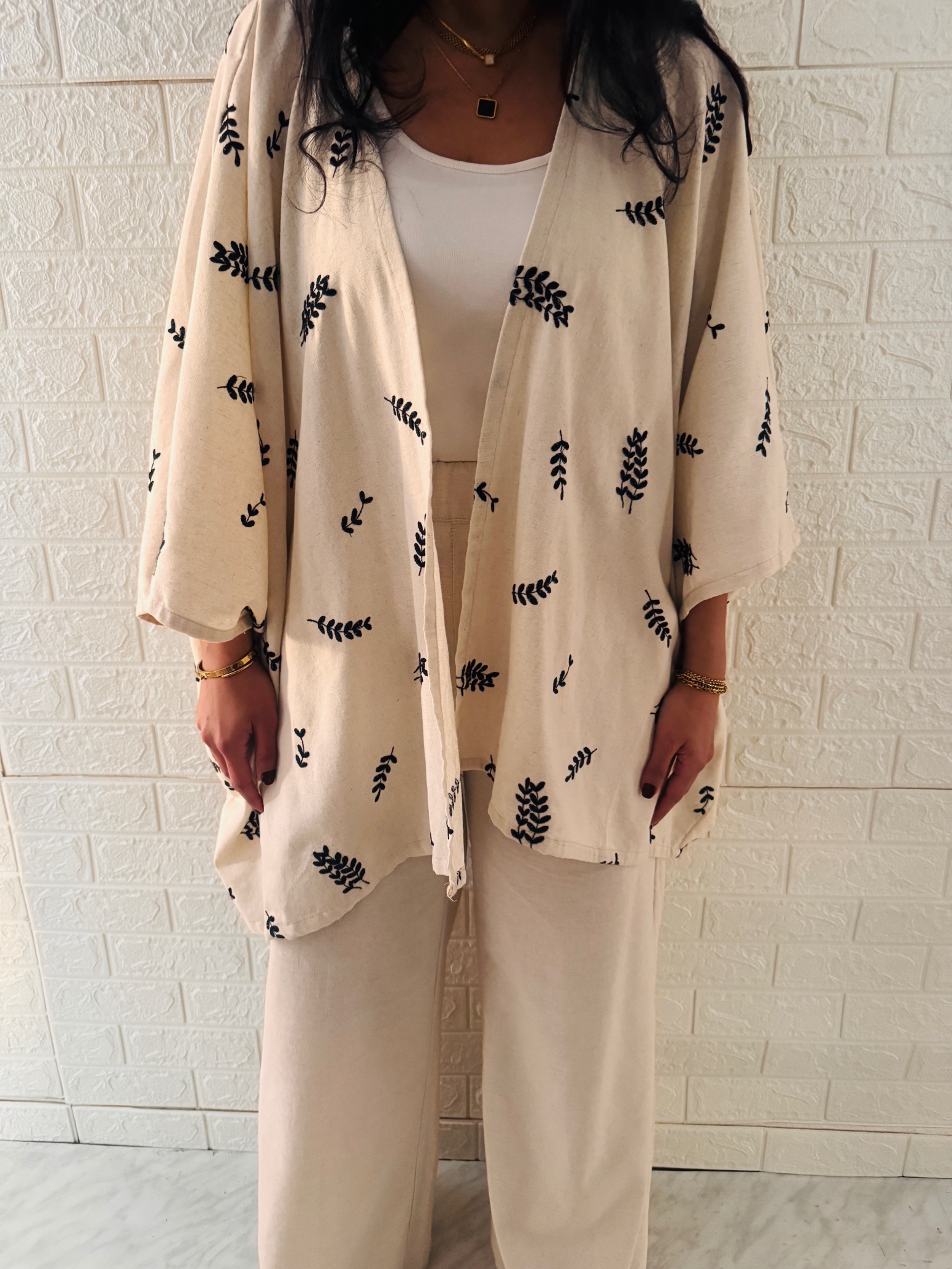 IMG_3269 lvory bloom Kimono - Image 1